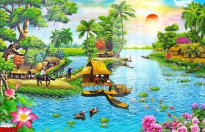 File in lụa File tranh gốc in tranh tường nền tổng hợp H30679 (phong cảnh) File tranh gốc in tranh tường nền tổng hợp H30679