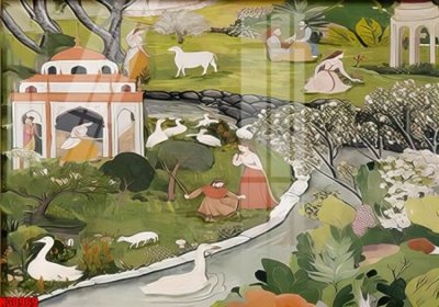 Tải file File tranh gốc in tranh tường nền tổng hợp H30969 (gốc) chủ đề hoa sen