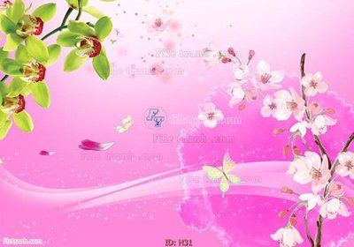 File in lụa file tranh hoa H31 (hoa văn) file tranh hoa H31