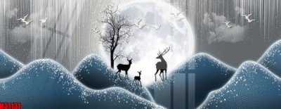 File tranh File tranh gốc in tranh tường nền tổng hợp H31131 (gốc) phong cách tối giản