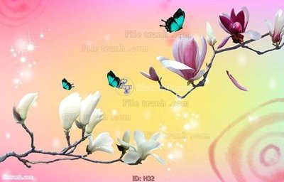 File tranh file tranh hoa H32 (ảnh gốc) in trần nhà