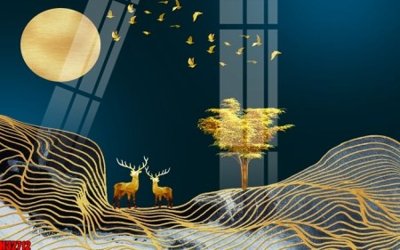 Ảnh gốc File tranh gốc in tranh tường nền tổng hợp H32712 (độ nét cao) in tráng gương