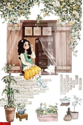 File tranh File tranh gốc in tranh tường nền tổng hợp H32966 (gốc) chủ đề trẻ em