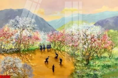 File gốc File tranh gốc in tranh tường nền tổng hợp H33260 (cho in 3D) độc đáo