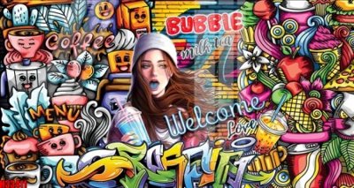 Download file gốc File tranh gốc in tranh tường nền tổng hợp H33411 (in lụa) tranh 3D