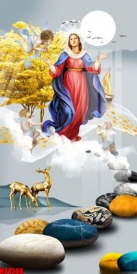 Tải file File tranh gốc in tranh tường nền tổng hợp H34568 (gốc) chủ đề phong thủy