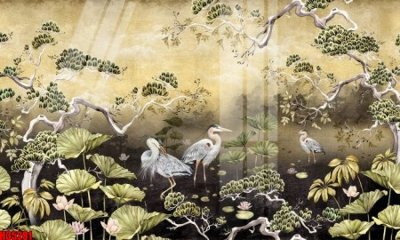 Ảnh gốc File tranh gốc in tranh tường nền tổng hợp H35281 (siêu chi tiết) để in ấn