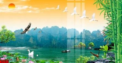 Download file gốc File tranh decor tranh bộ treo tường tổng hợp H3636 (in mica) trang trí