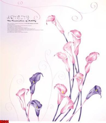 Download file gốc File tranh decor tranh bộ treo tường tổng hợp H3644 (in lụa) hoa lá