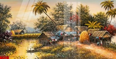 File gốc File tranh gốc in tranh tường nền tổng hợp H37216 (in lụa) tranh thuận buồm