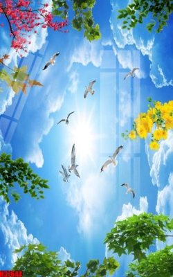 Download file gốc File tranh gốc in tranh tường nền tổng hợp H37644 (in lụa) tranh 3D