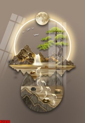 File tranh File tranh gốc in tranh tường nền tổng hợp H37890 (bản gốc) in lụa dán tường