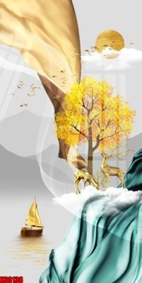 File gốc File tranh gốc in tranh tường nền tổng hợp H38138 (in lụa) chi tiết cao