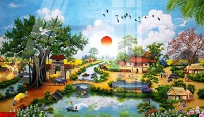 Tải file File tranh gốc in tranh tường nền tổng hợp H38154 (gốc) chủ đề phong thủy