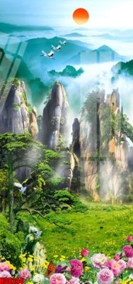 File gốc in ấn File tranh gốc in tranh tường nền tổng hợp H38244 chuẩn màu CMYK