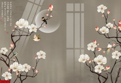 File tranh File tranh gốc in tranh tường nền tổng hợp H38622 (file gốc) chủ đề phong thủy