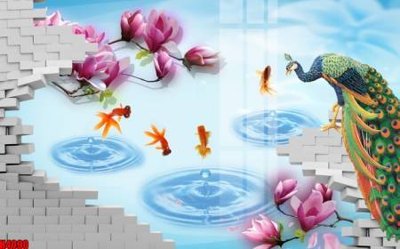 File gốc File tranh decor tranh bộ treo tường tổng hợp H4090 (in lụa) họa tiết 3D