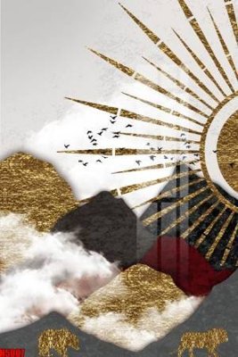 Ảnh gốc File tranh decor tranh bộ treo tường tổng hợp H5007 (độ nét cao) in mica