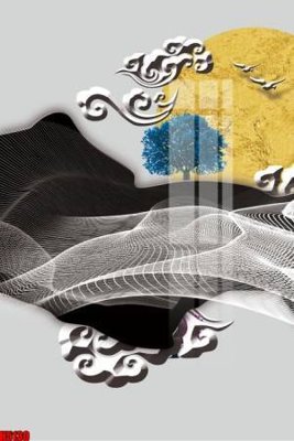 File tranh File tranh decor tranh bộ treo tường tổng hợp H5130 (bản gốc) in lụa 3D