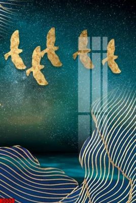 File tranh File tranh decor tranh bộ treo tường tổng hợp H5558 (gốc) in vải canvas