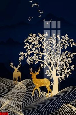 File gốc File tranh decor tranh bộ treo tường tổng hợp H5648 (in lụa) chi tiết cao