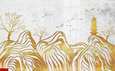 File ảnh file tranh nền tường thủy mặc tổng hợp H6093 (gốc) in Hiflex