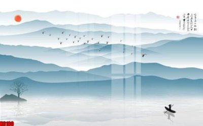 File tranh file tranh nền tường thủy mặc tổng hợp H6100 (gốc) chủ đề động vật