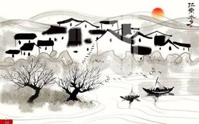 Download file gốc file tranh nền tường thủy mặc tổng hợp H6110 (độ nét cao)