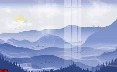 File tranh file tranh nền tường thủy mặc tổng hợp H6119 (gốc) in vải canvas