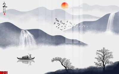 File gốc file tranh nền tường thủy mặc tổng hợp H6121 (cho in UV) siêu nét