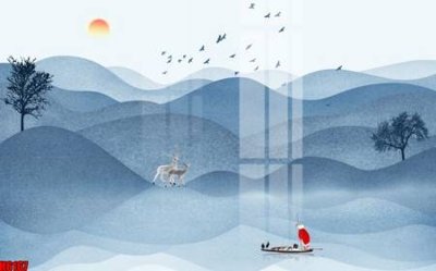 Download file ảnh gốc file tranh nền tường thủy mặc tổng hợp H6167 để in ấn