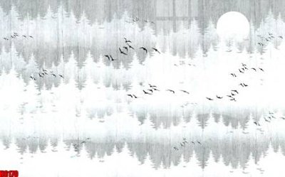 Download file file tranh nền tường thủy mặc tổng hợp H6170 (gốc) cho xưởng in