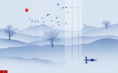 File tranh file tranh nền tường thủy mặc tổng hợp H6178 (bản gốc) trang trí văn phòng