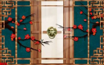 File in lụa file tranh nền tường thủy mặc tổng hợp H6219 (chất lượng cao) file tranh nền tường thủy mặc tổng hợp H6219