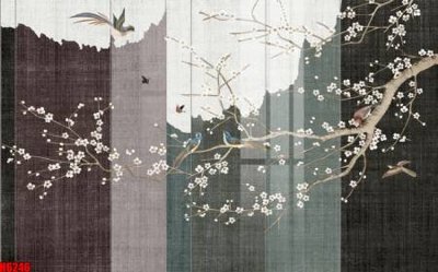 File tranh file tranh nền tường thủy mặc tổng hợp H6246 (gốc) in vải canvas