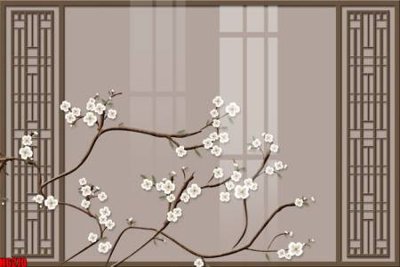 File gốc file tranh nền tường thủy mặc tổng hợp H6270 (cho in ấn) độc quyền