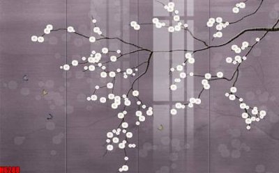 File in mica file tranh nền tường thủy mặc tổng hợp H6288 (bản gốc) làm vách ngăn