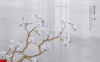 Download file ảnh gốc file tranh nền tường thủy mặc tổng hợp H6307 để in ấn