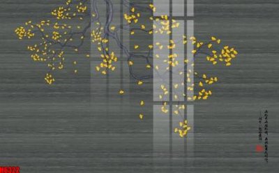 File gốc file tranh nền tường thủy mặc tổng hợp H6322 (PNG) nền trong suốt