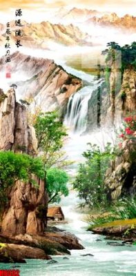 File tranh file tranh nền tường thủy mặc tổng hợp H6332 (ảnh gốc) độc quyền