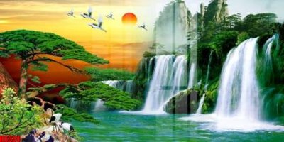 File gốc file tranh nền tường thủy mặc tổng hợp H6334 (chuẩn màu) cho in offset