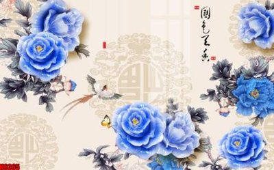 Download file gốc file tranh nền tường thủy mặc tổng hợp H6365 (in lụa) cao cấp