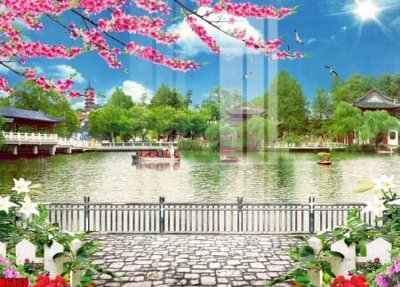 File ảnh file tranh nền tường thủy mặc tổng hợp H6435 (gốc) in quảng cáo ngoài trời