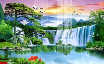 File tranh file tranh nền tường thủy mặc tổng hợp H6436 (ảnh gốc) chi tiết rõ ràng