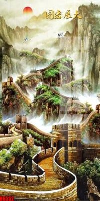 File in lụa file tranh nền tường thủy mặc tổng hợp H6552 (hoa văn) file tranh nền tường thủy mặc tổng hợp H6552