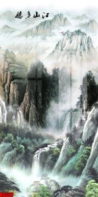 File gốc file tranh nền tường thủy mặc tổng hợp H6567 (trang trí) cho phòng khách