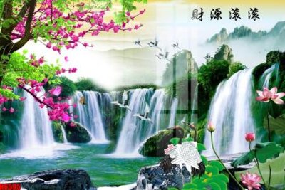 File gốc file tranh nền tường thủy mặc tổng hợp H6595 (thiết kế) cho in ấn