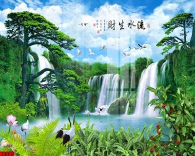 File gốc file tranh nền tường thủy mặc tổng hợp H6596 (dành cho trang trí nội thất)