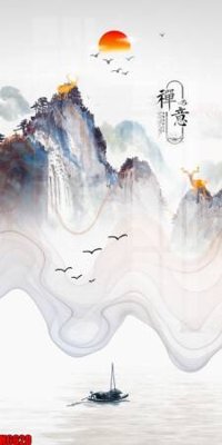 Tải file gốc file tranh nền tường thủy mặc tổng hợp H6620 (in không vỡ ảnh)