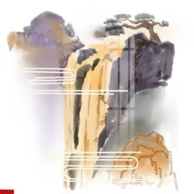 File gốc in mica file tranh nền tường thủy mặc tổng hợp H6636 chất lượng